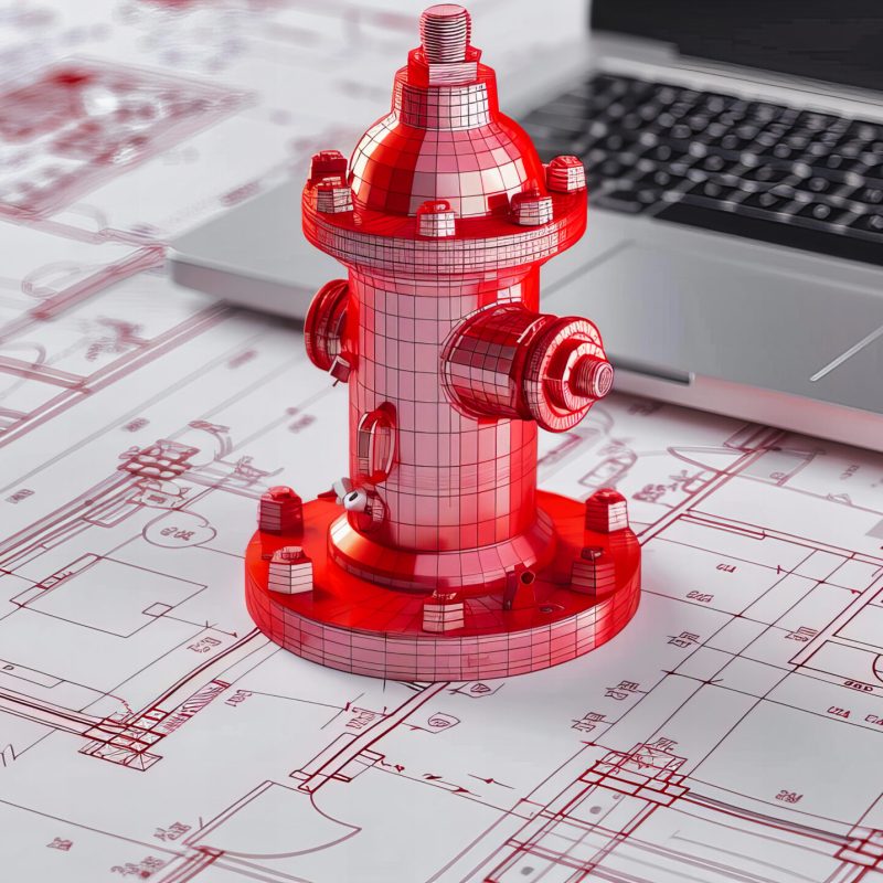 Red Fire Hydrant and Safety Equipment, Essential Emergency Response Tools for Urban Firefighting and Protection